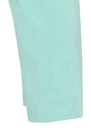 Robell – Lena 09 - Cropped Trousers With Cut Away Ladder Design at Hemline (Turquoise)