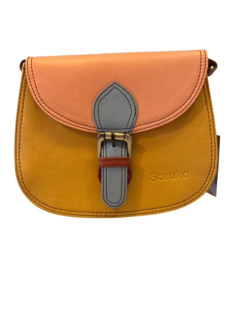 Soruka - Leather Small Saddle Shoulder/Cross Body Bag (047273L) (3 colours)