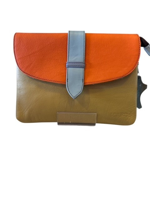 Soruka - Colourful Leather Shoulder/Crossbody Bag with Wrist Strap (047910L) (4 colours)