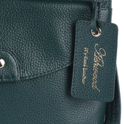 Ashwood Leather - Dark Green Leather Crossbody Bag with a Zip & Flap Over Pocket  - CB5