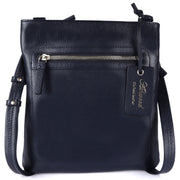 Ashwood Leather - Navy Crossbody Bag with Zip Pockets - CB3