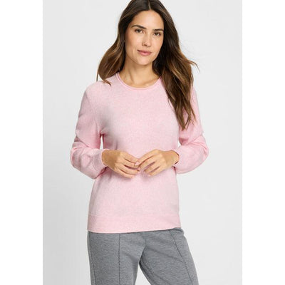 Olsen - Henny - Round Neck Long Sleeve Jumper in Parfait Pink Melange (11000585)