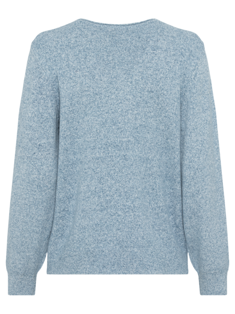 Olsen - V Neck Long Sleeve Jumper in Coronet Blue Melange (11004234)