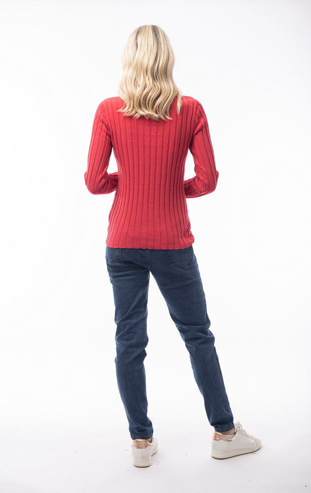 Orientique - Soft Round Neck Ribbed Jumper (2 colours) (1213)