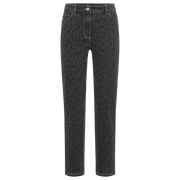 Olsen - Power Stretch Slim Leg Jeans in Grey Animal Print (14002446)