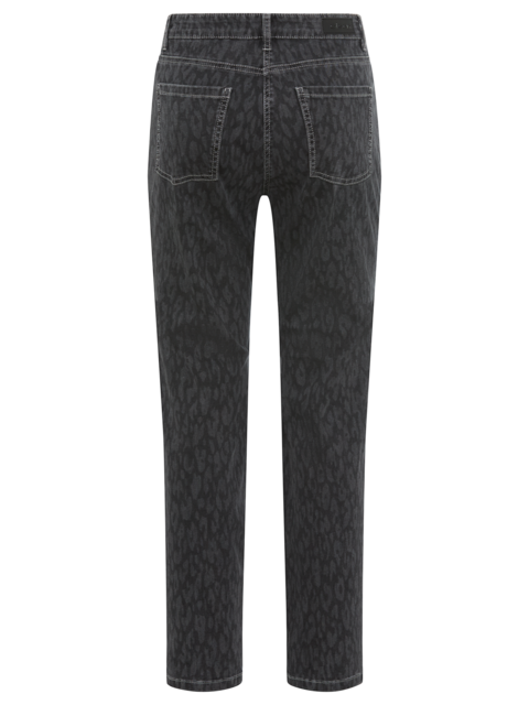 Olsen - Power Stretch Slim Leg Jeans in Grey Animal Print (14002446)