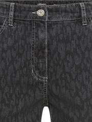 Olsen - Power Stretch Slim Leg Jeans in Grey Animal Print (14002446)