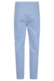 Robell – Bella 09 - Lightweight Cropped Trouser (7/8 Length) in a Blue Stripe