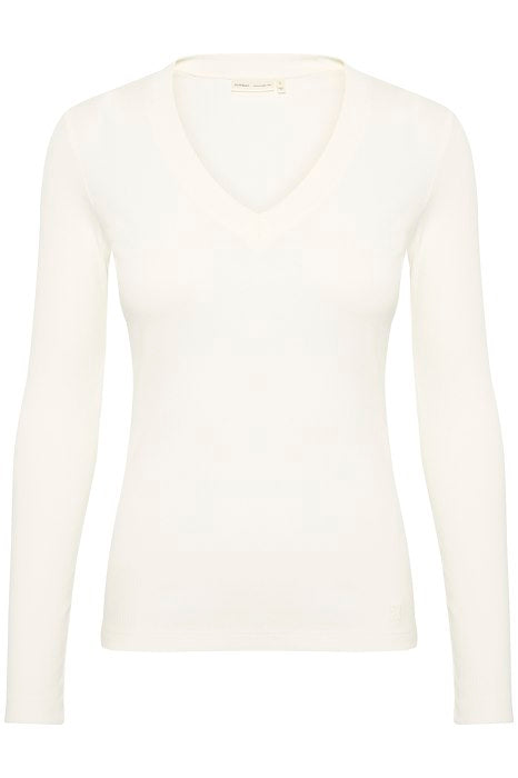 InWear - DagnaIW Long Sleeve V Neck Ribbed Tee Shirt (4 colours)