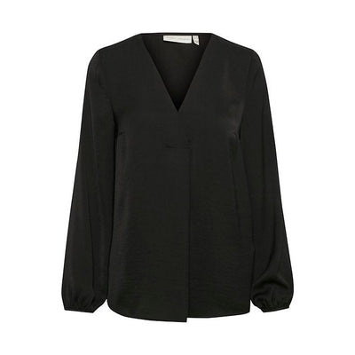 InWear - RindaIW V Neck Long Sleeved Blouse in Black