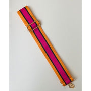 Kris-Ana - Detachable Bag Strap - Orange, Black, Fuchsia Stripe (217)