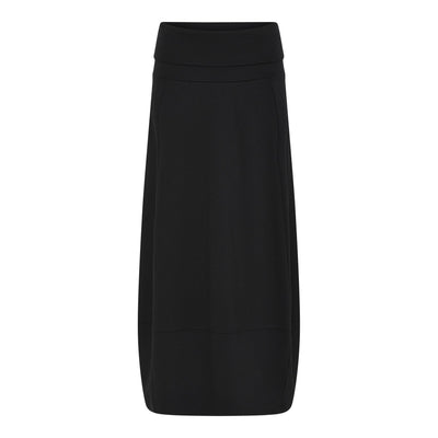 NOEN - Bubble Shape Long Black Skirt with Elasticated Waistband (85729-9480)