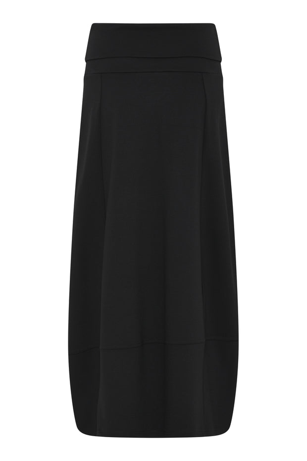 NOEN - Bubble Shape Long Black Skirt with Elasticated Waistband (85729-9480)