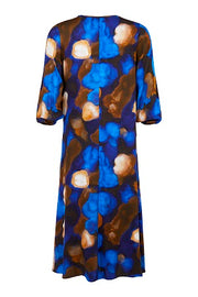 Sunday - 3/4 Sleeve V Neck Bold Print Dress (6737-6852)