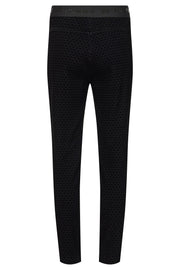 Robell – Nelly - Slim Tapered Leg Trouser in Black Print (52629-54744)