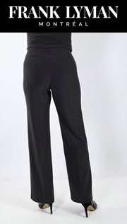 Frank Lyman - Wide Leg Pull-on Easy Wear Black Trousers (233015)