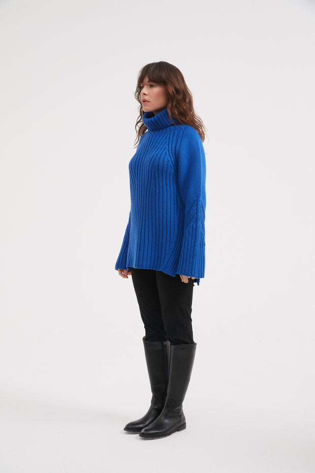 Tirelli - Chunky Cable Knit Poloneck Jumper - 3 colours (K3009)