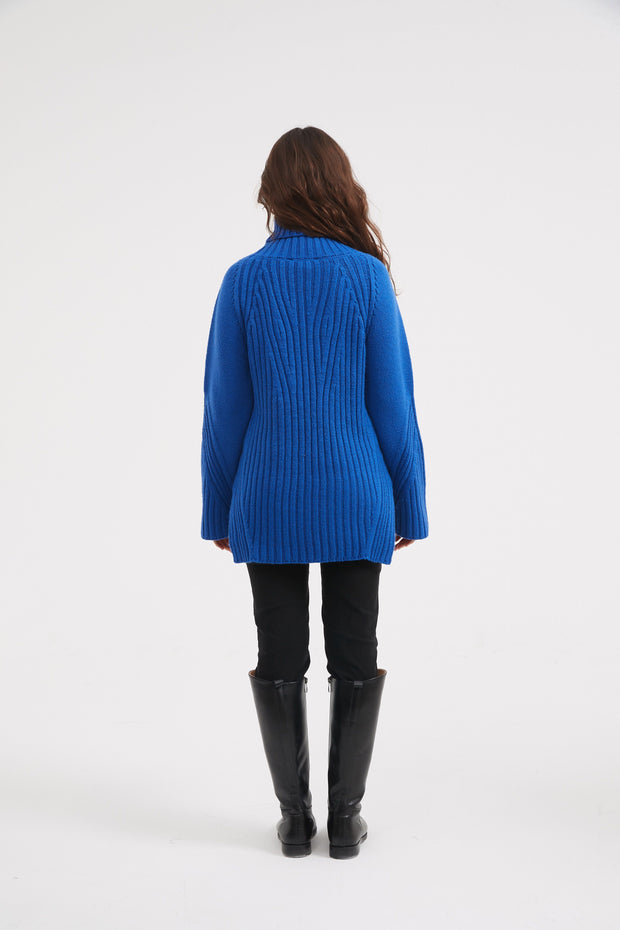 Tirelli - Chunky Cable Knit Poloneck Jumper - 3 colours (K3009)