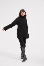 Tirelli - Chunky Cable Knit Poloneck Jumper - 3 colours (K3009)