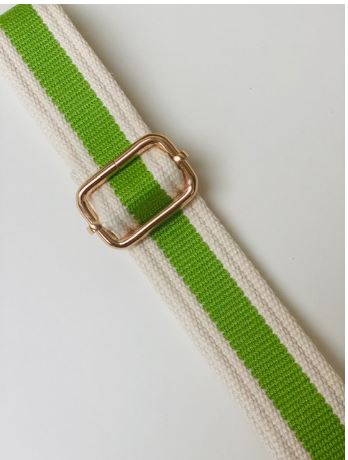 Kris-Ana - Detachable Bag Strap - Lime with Cream Border (240)