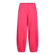 NOEN - Ankle Length Loose Fit Trousers with Tapered Ankles in Pink