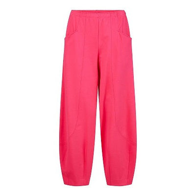 NOEN - Ankle Length Loose Fit Trousers with Tapered Ankles in Pink