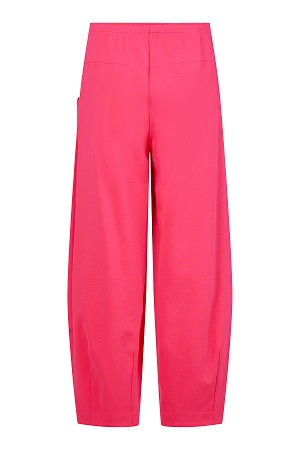 NOEN - Ankle Length Loose Fit Trousers with Tapered Ankles in Pink