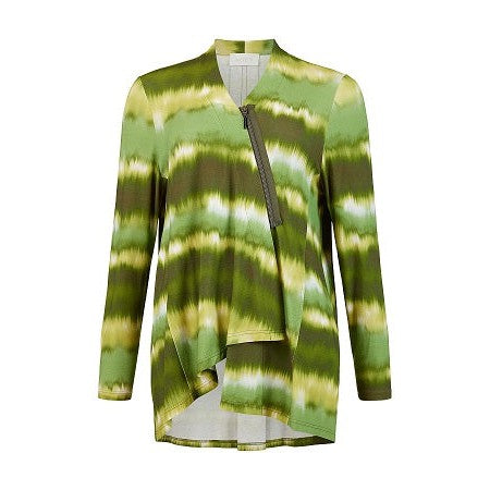 NOEN - Shades of Green and Cream Zip Jacket