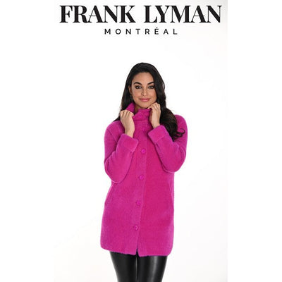 Frank Lyman - Fuchsia Soft Knit 3/4 Length Coat