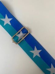 Kris-Ana - Detachable Bag Strap - Cobalt, Blue with White Stars (245)