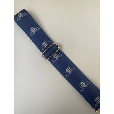 Kris-Ana - Detachable Bag Strap - Navy Blue with White Bees (247)