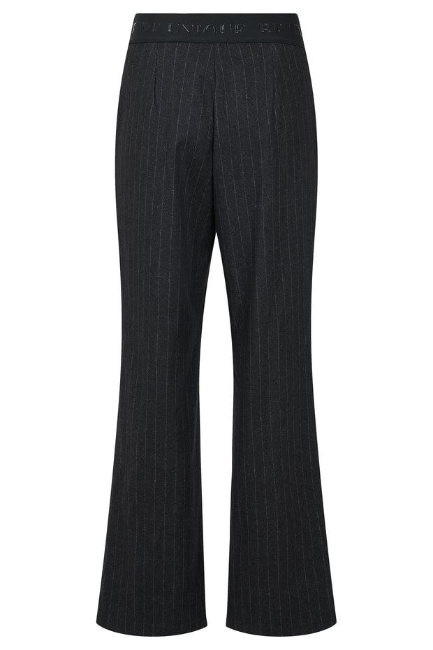 Robell – Britt - Modern Wide Straight Leg Trouser With Pinstripe (53638-55002)