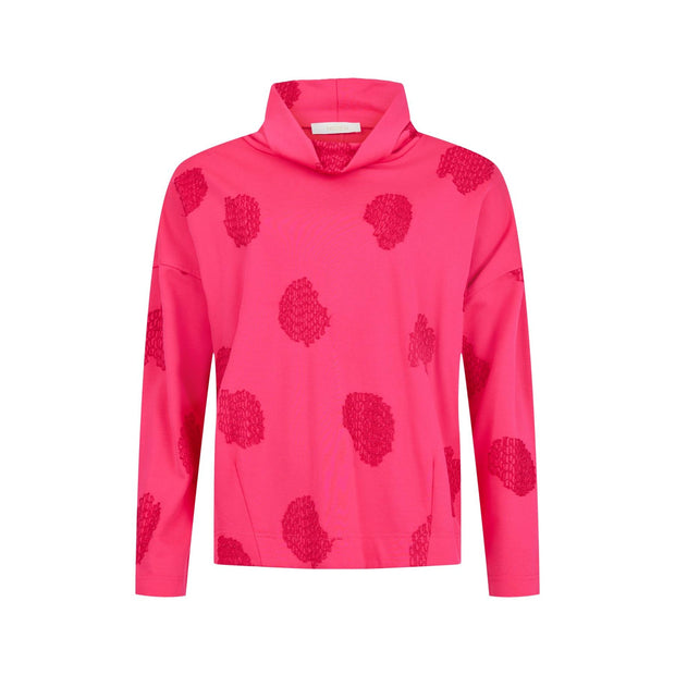 NOEN - Long Sleeve Wide Neck Top With An Embossed Embroidered Pattern (83661-81265)