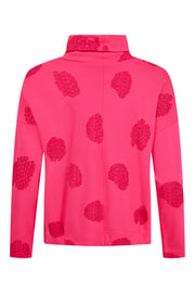 NOEN - Long Sleeve Wide Neck Top With An Embossed Embroidered Pattern (83661-81265)