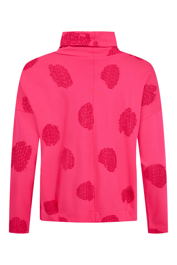 NOEN - Long Sleeve Wide Neck Top With An Embossed Embroidered Pattern (83661-81265)