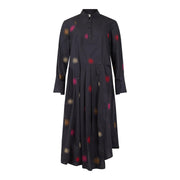 NOEN - Long Sleeve Cotton Dress with Embroidered Sunbursts (88580-81262)