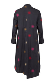 NOEN - Long Sleeve Cotton Dress with Embroidered Sunbursts (88580-81262)