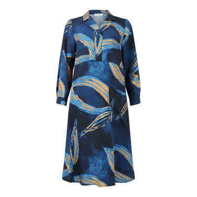 NOEN - Long Sleeve A Line Shaped Dress in a Bold Print (88600-81292)