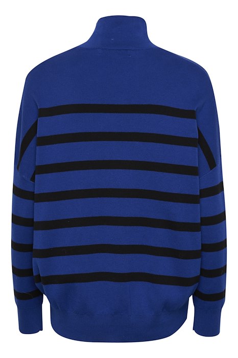 InWear - TenleyIW Turtleneck Royal Blue/Black Striped Jumper