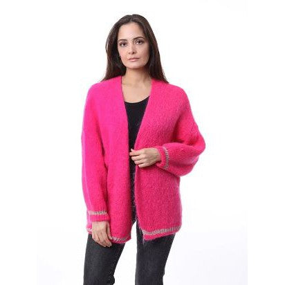 Kris Ana - Chunky Knit Wool Mix Cardigan (various colours) (3291)