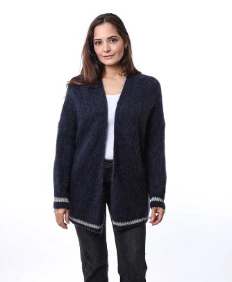 Kris Ana - Chunky Knit Wool Mix Cardigan (various colours) (3291)