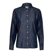 Part Two - BariPW Long Sleeve Dark Vintage Denim Shirt