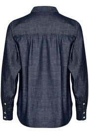 Part Two - BariPW Long Sleeve Dark Vintage Denim Shirt