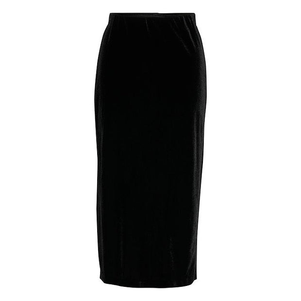 InWear - BrynnIW Long Black Velour Evening Skirt