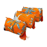 C Y C - 3 Piece Travel Set - Orange Cotton Jungle Print