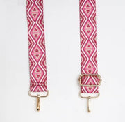 Kris-Ana - Detachable Bag Strap - Pink, White & Beige (404)