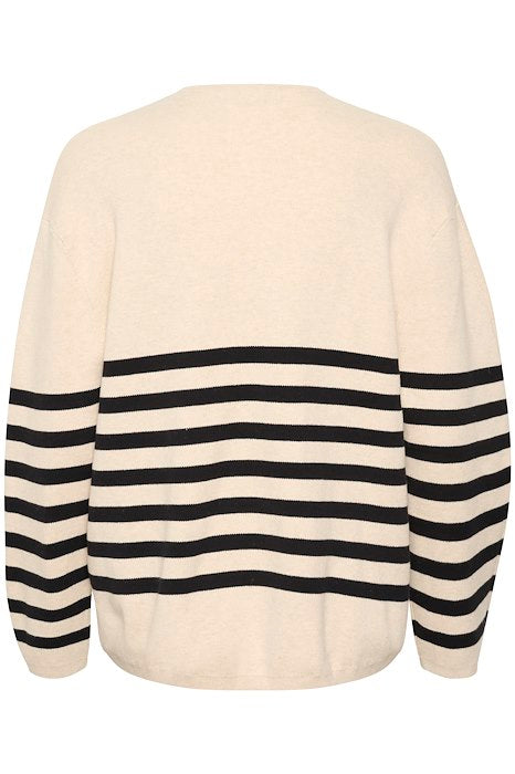 InWear - KayllaIW Cotton Knit Round Neck Jumper Black Stripes