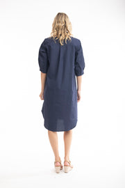 Orientique - Essentials - Cotton Shirt Dress with Elbow Length Sleeves (41094) (2 colours)