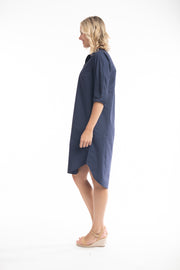 Orientique - Essentials - Cotton Shirt Dress with Elbow Length Sleeves (41094) (2 colours)