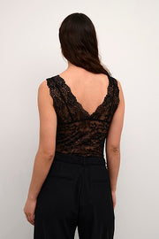 CREAM - Glaze - Sleeveless V Neck Long Lace Top (2 colours)